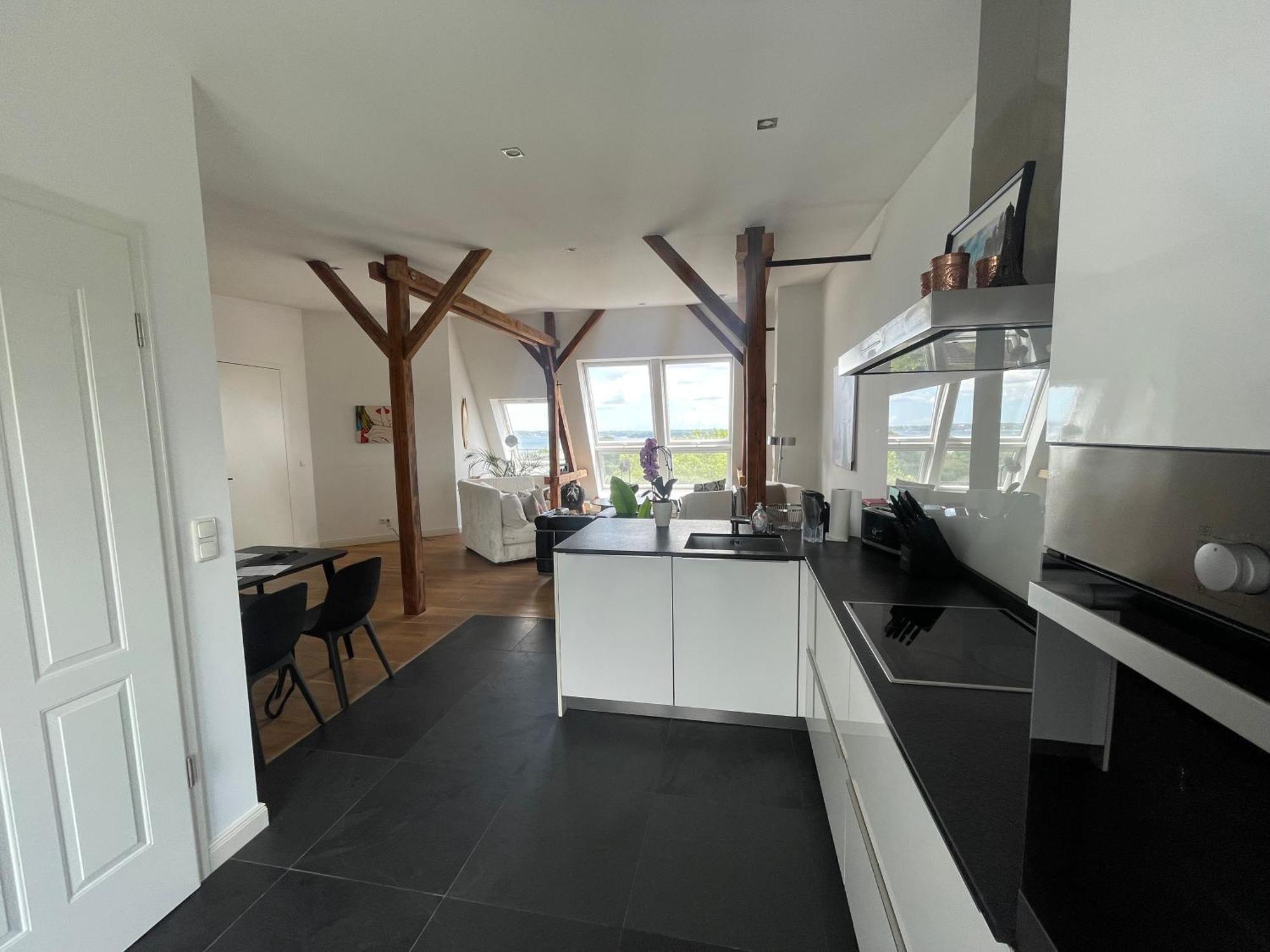 Luxus Penthouse Waterview Apartman Kiel Kültér fotó